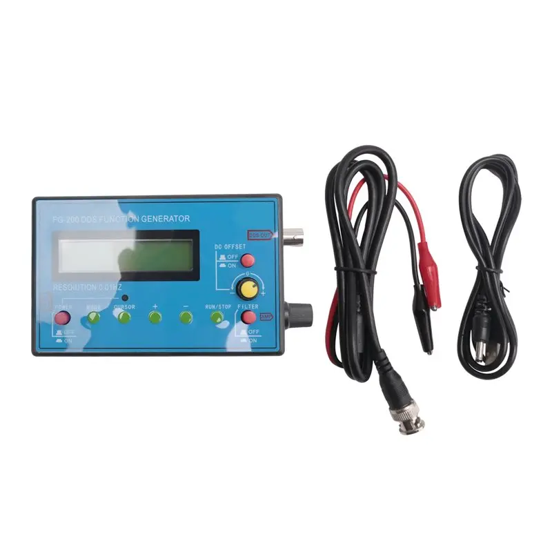 J1UL1N FG-200 DDS Function Signal Generator Frequency Counter 0.01Hz -500Khz Signal Source Module Sine+Square+Sawtooth Waveform