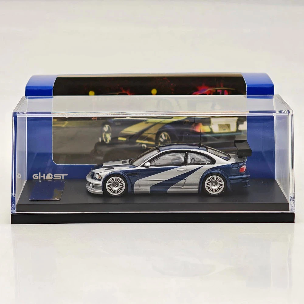 IN Stock Ghost Player 1:64 Scale E46 M3 GTR NFS Openable Rear Trunk Diecast Model Car Limited Collectible