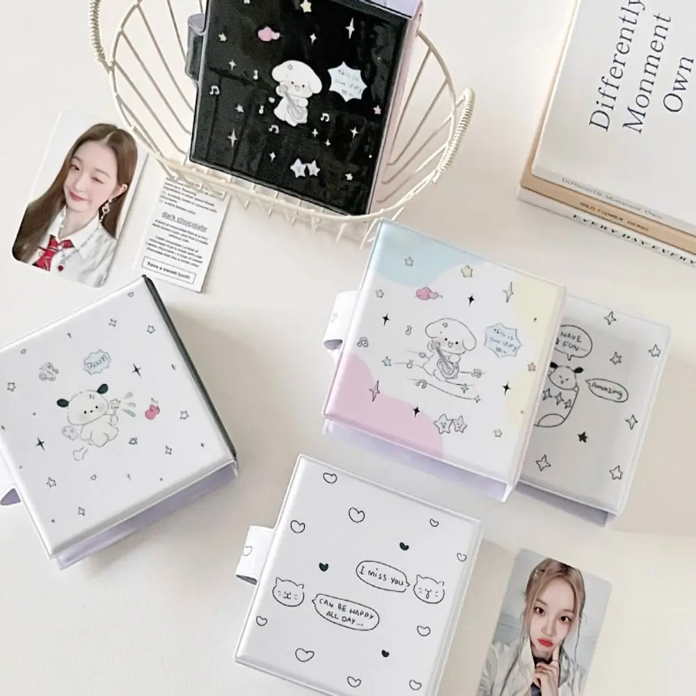 Cute Dog Cat 3-holes Binder Photo Cards Storage Book Small Idol Card Photo Album Collect Book Photocards