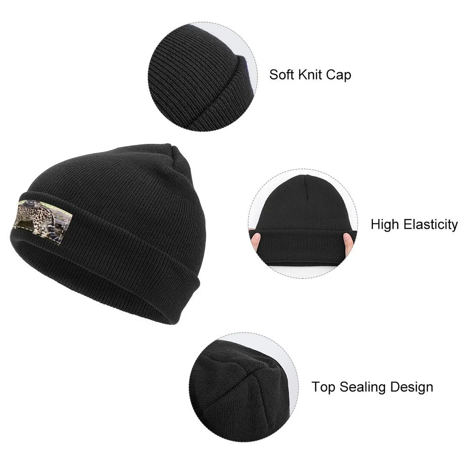 Female - King Cheetah Knitted Cap Golf Wear New In The Hat Fashion Beach black Golf Women Men's