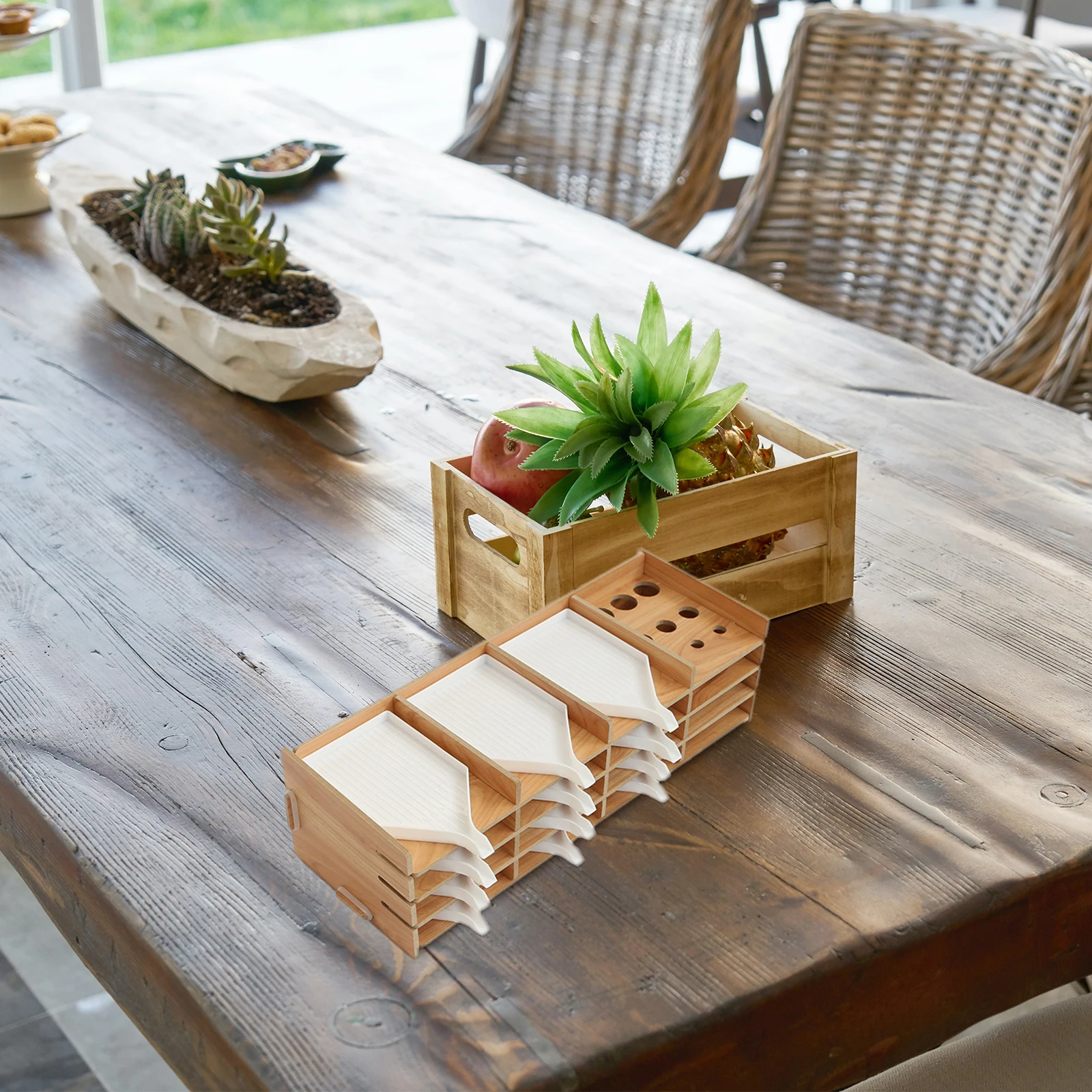 

Storage Tray High-Quality Wood Durable Large Holder Drill Pen Compatible Tool Rack Bead Accessories