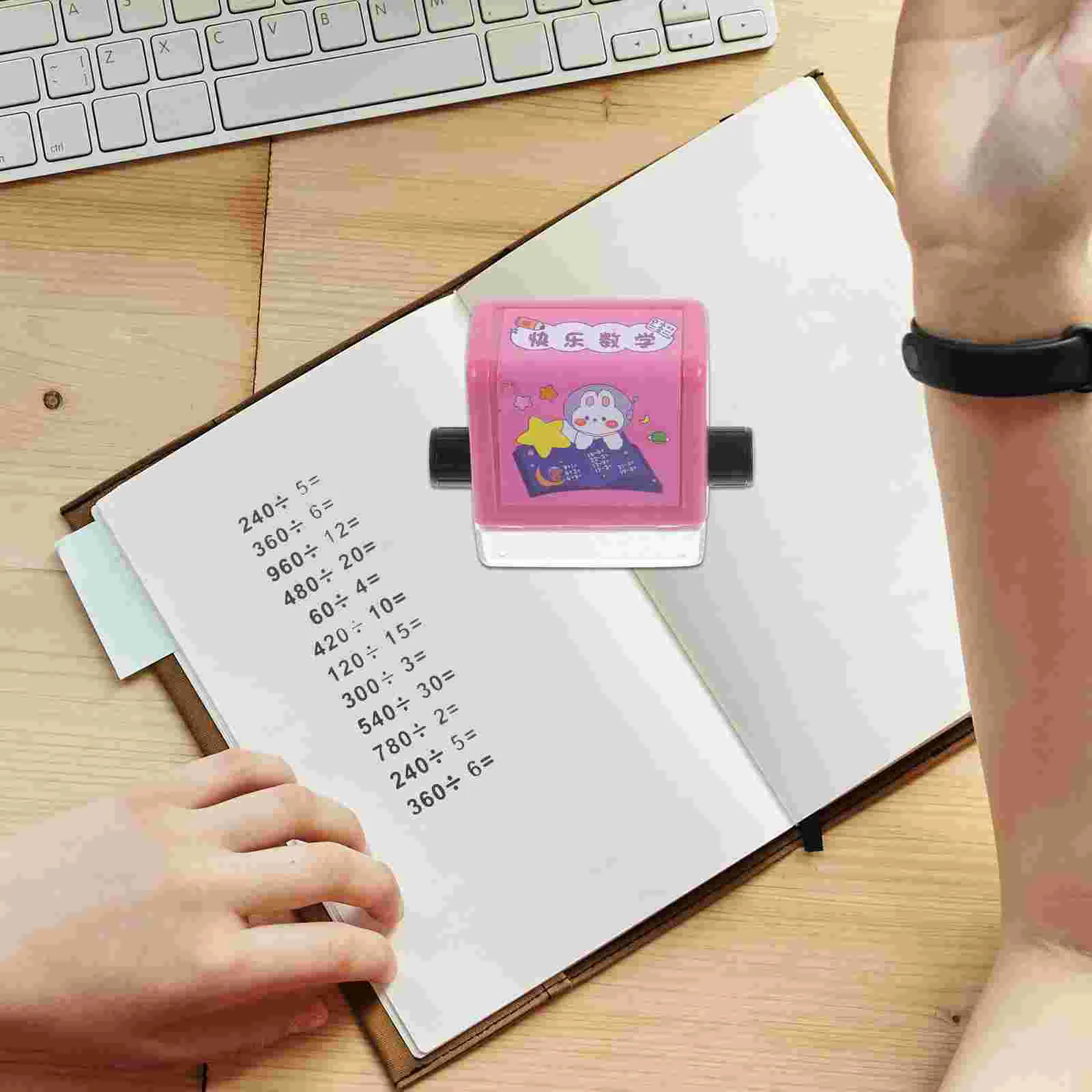 Exercise Stamp Math Roller Stamper Postage Stamps Portable Digital Teaching Abs Learning Parent-child