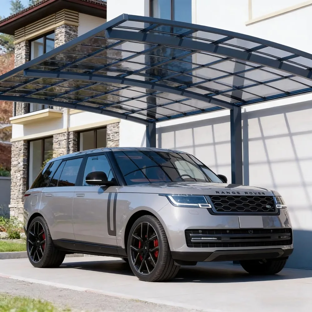 Aluminum Frame Polycarbonate Carport Durable Weatherproof Outdoor Car Shelter Garage for Car Parking Protection