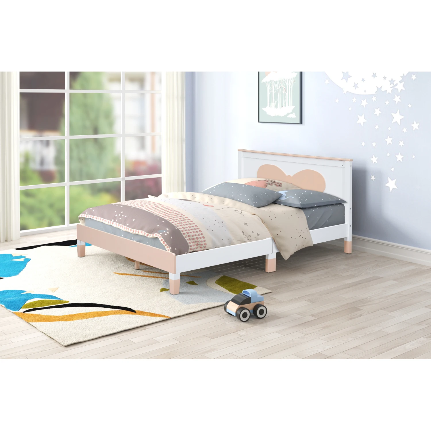 Queen size Wooden Bow Bed