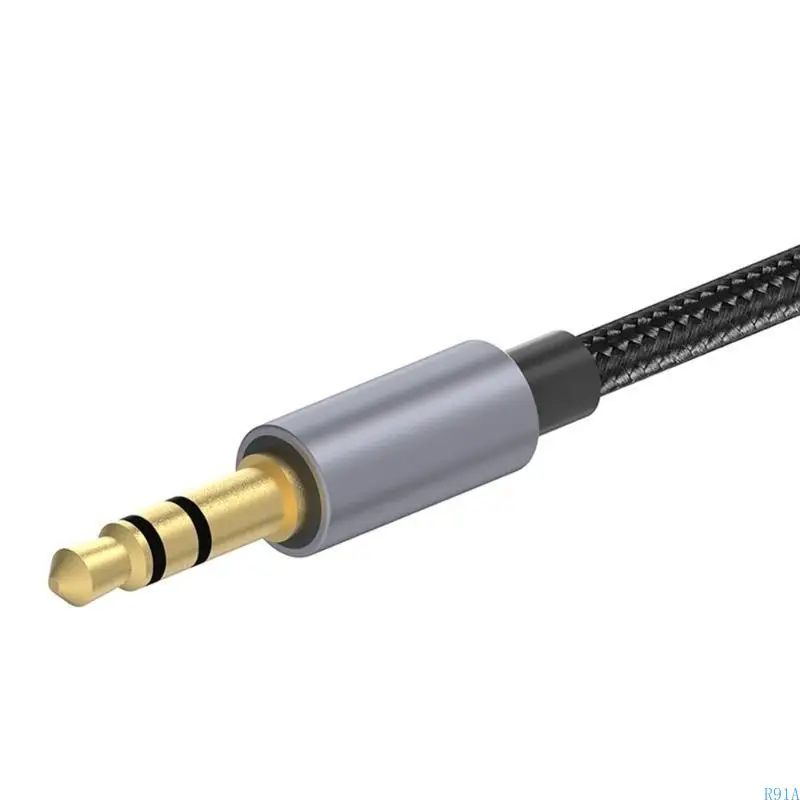 R91A USB Type C إلى 3.5 مم كبل الأذن سلك سلك AUX سلك موثوق به