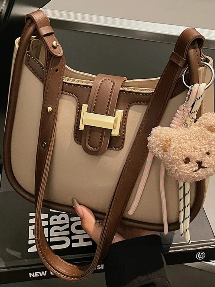 

2025 винтажная повседневная сумка для женщин, минималистичный кошелек через плечо, модная сумка