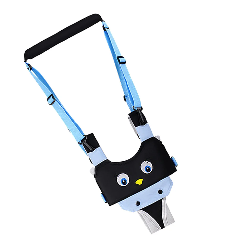حزام تعلم المشي للأطفال قابل للتنفس أزرق أسود البطريق قابل للتعديل حزام المشي للأطفال الصغار لدعم قائم بدون استخدام اليدين #4