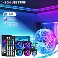 Led Lights For Bedroom Bluetooth Wifi App Remote Control Rgb Led Light Strip 5050 Rgb Usb 5V Led Tape Tv Backlight Room Lighting