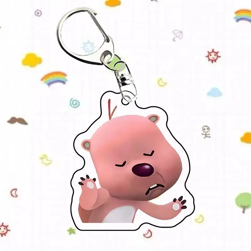 Novo loopy personalidade de alto valor criativo anime personagem periférico mochila pingente bonito kawaii dos desenhos animados acrílico chaveiro presente