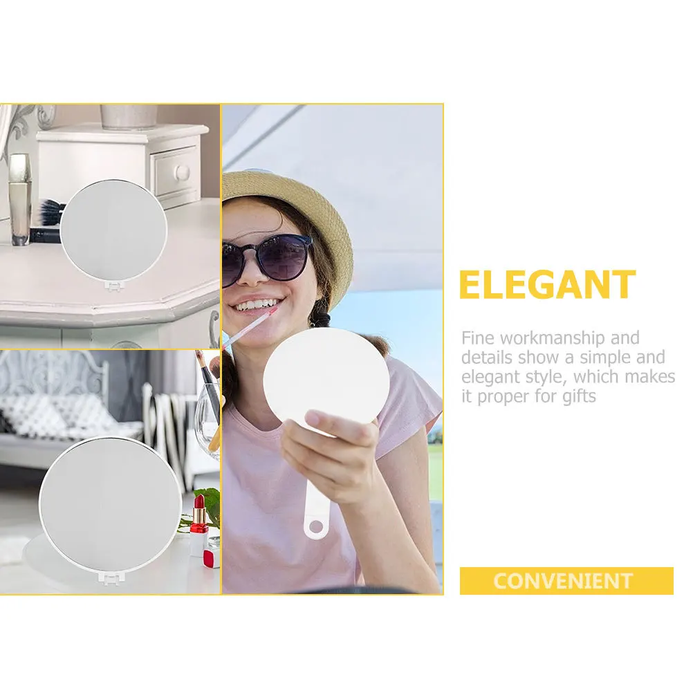 

Plastic Desktop Foldable Makeup Mirror with Clear High Definition Surface Stable Base for Use Desk Mirror