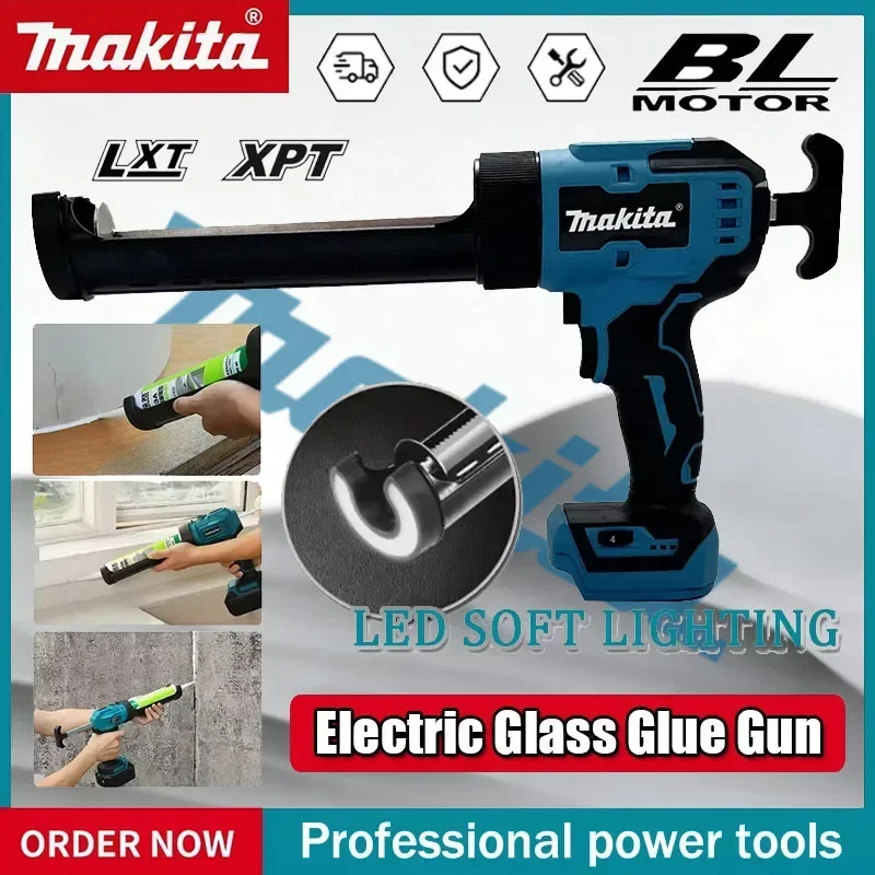 

Makita Electric Glass Glue Gun Cement Glass Adhesive Glue Seal Sealant Wireless Glass Doors Windows Filling Sewing Gun Tool