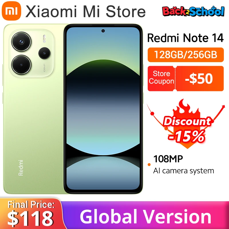 Versão global Redmi note 14 MediaTek Helio G99-Ultra 108MP AI Câmera 6,67" AMOLED 120Hz Display 5500mAh