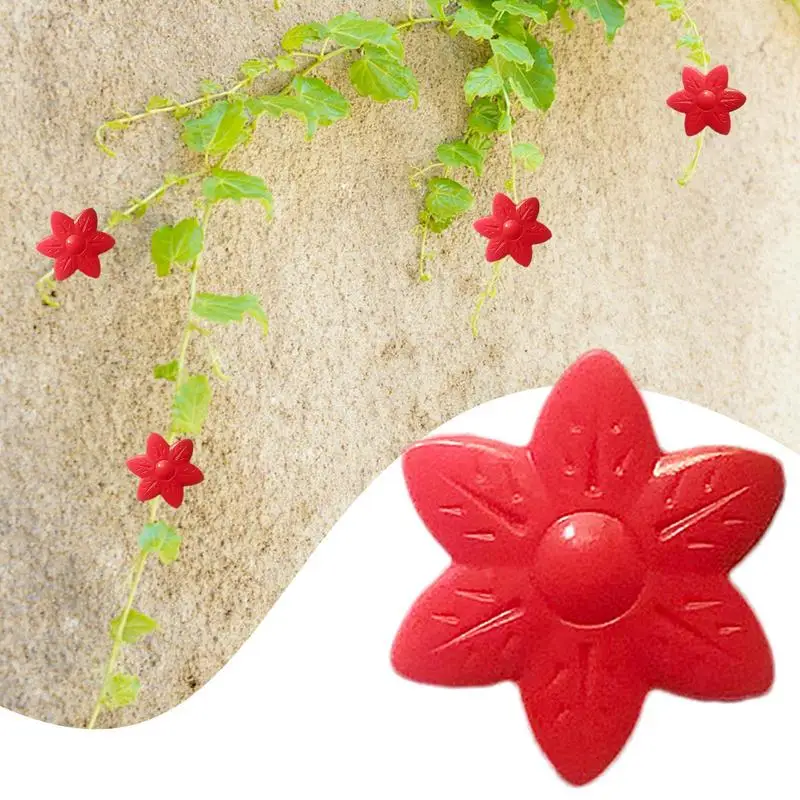 

Plant Climbing Clips 100X Indoor Plant Vine Holders With 100 Adhesive Strips Flower Shape Plant Vine Traction For Vines Grow