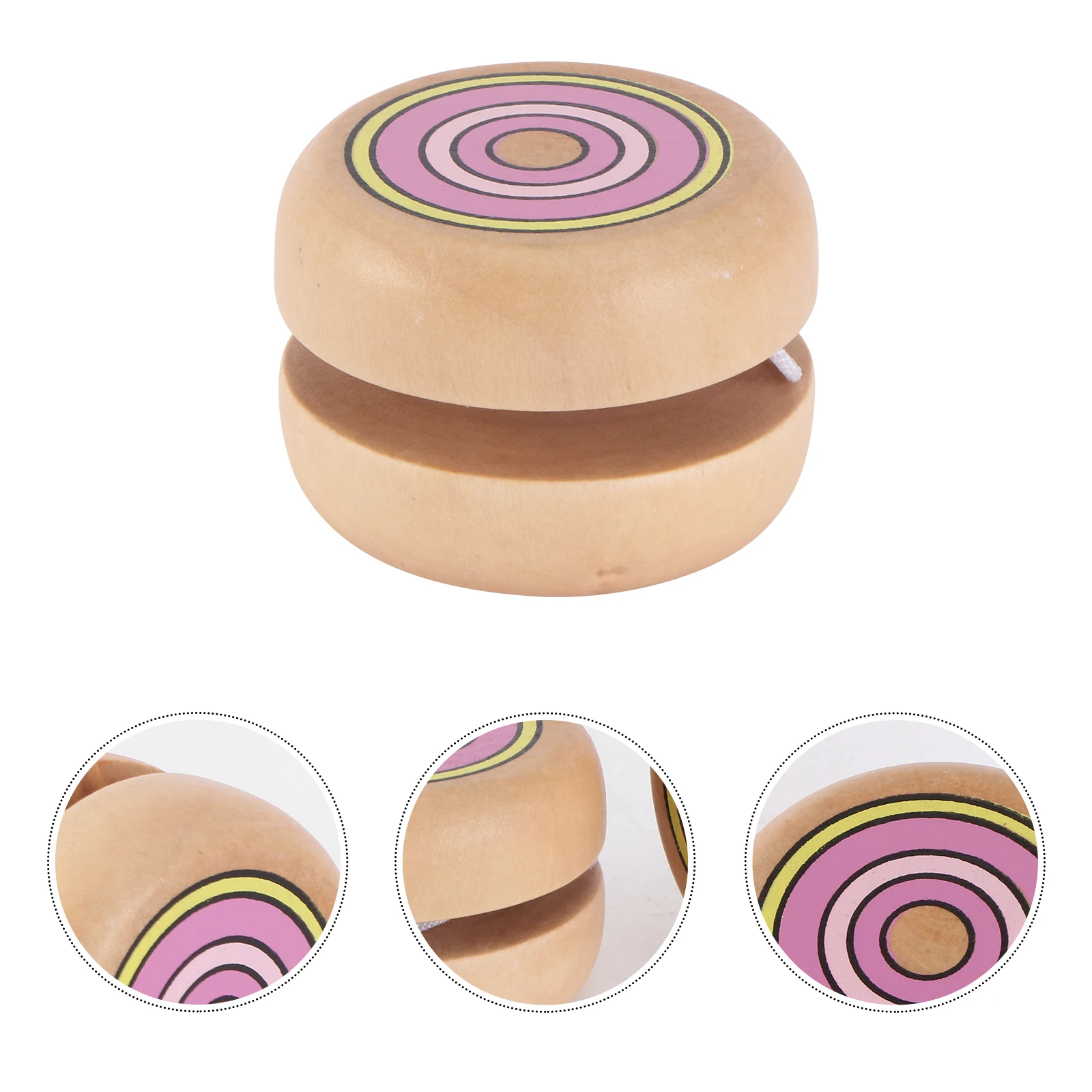 

2Pcs Wooden Educational Finger Exercise Creative Kids Play Portable Fun Yoyo Ball Wooden Yo-Yo Toy Kids Yoyo Toy