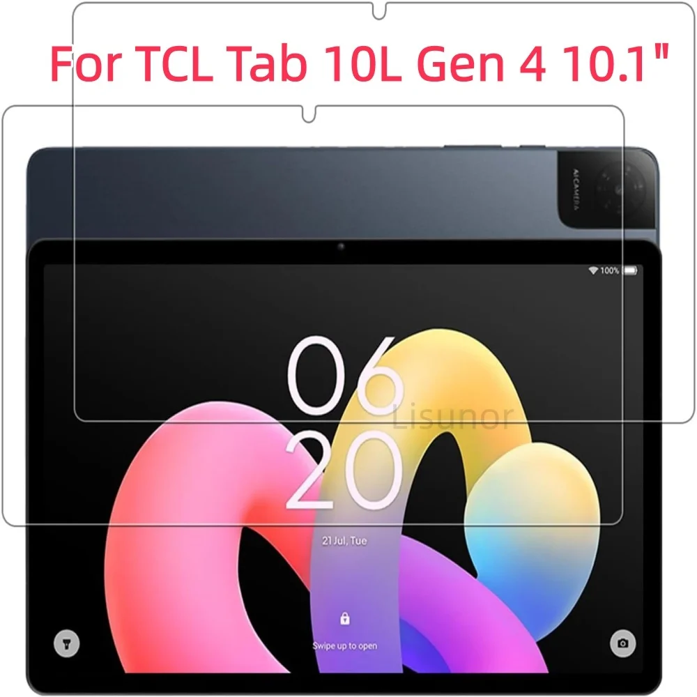 2 PCS Tempered Glass Tablet Screen Protector For TCL Tab 10L Gen 4 10.1 Inch Anti Fingerprint Anti-Scratch Protective Film
