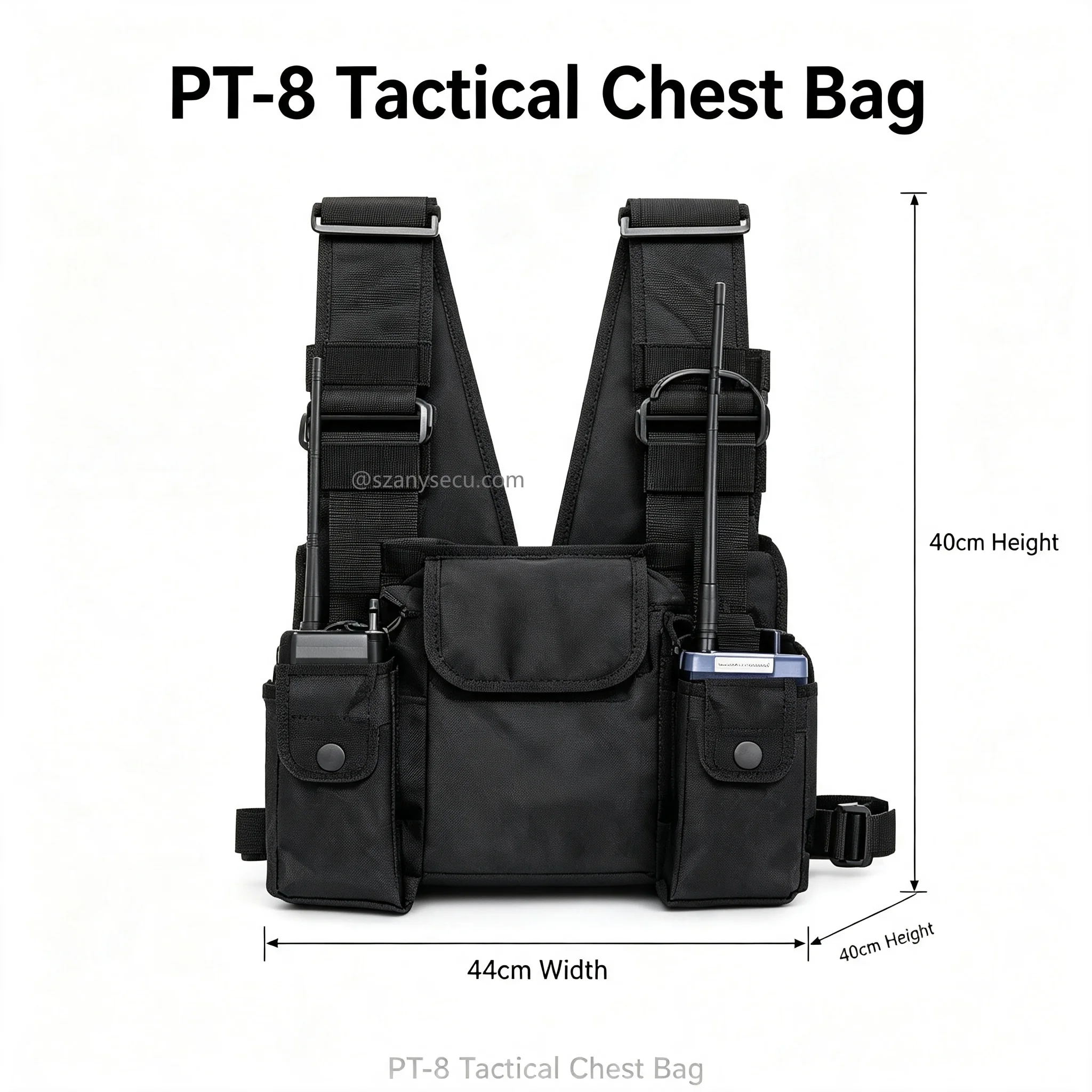 Adjustable Chest Harness for Baofeng UV-5R / UV-21 PRO / UV-K5 / K6 – Walkie Talkie Shoulder Holster & Radio Pouch