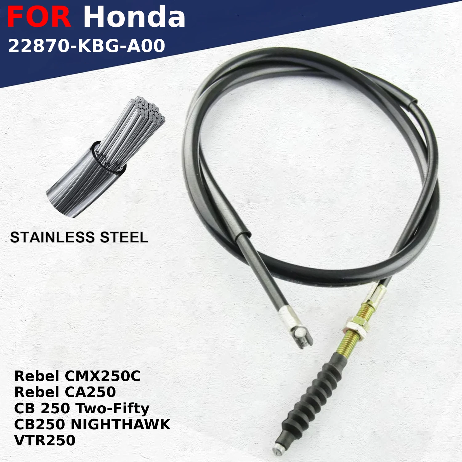 

Motorcycle Clutch Cable Pull Brake Line For Honda Rebel CMX250C CB250 CA250 VTR250 CB 250 Two-Fifty NIGHTHAWK 22870-KBG-A00 Moto