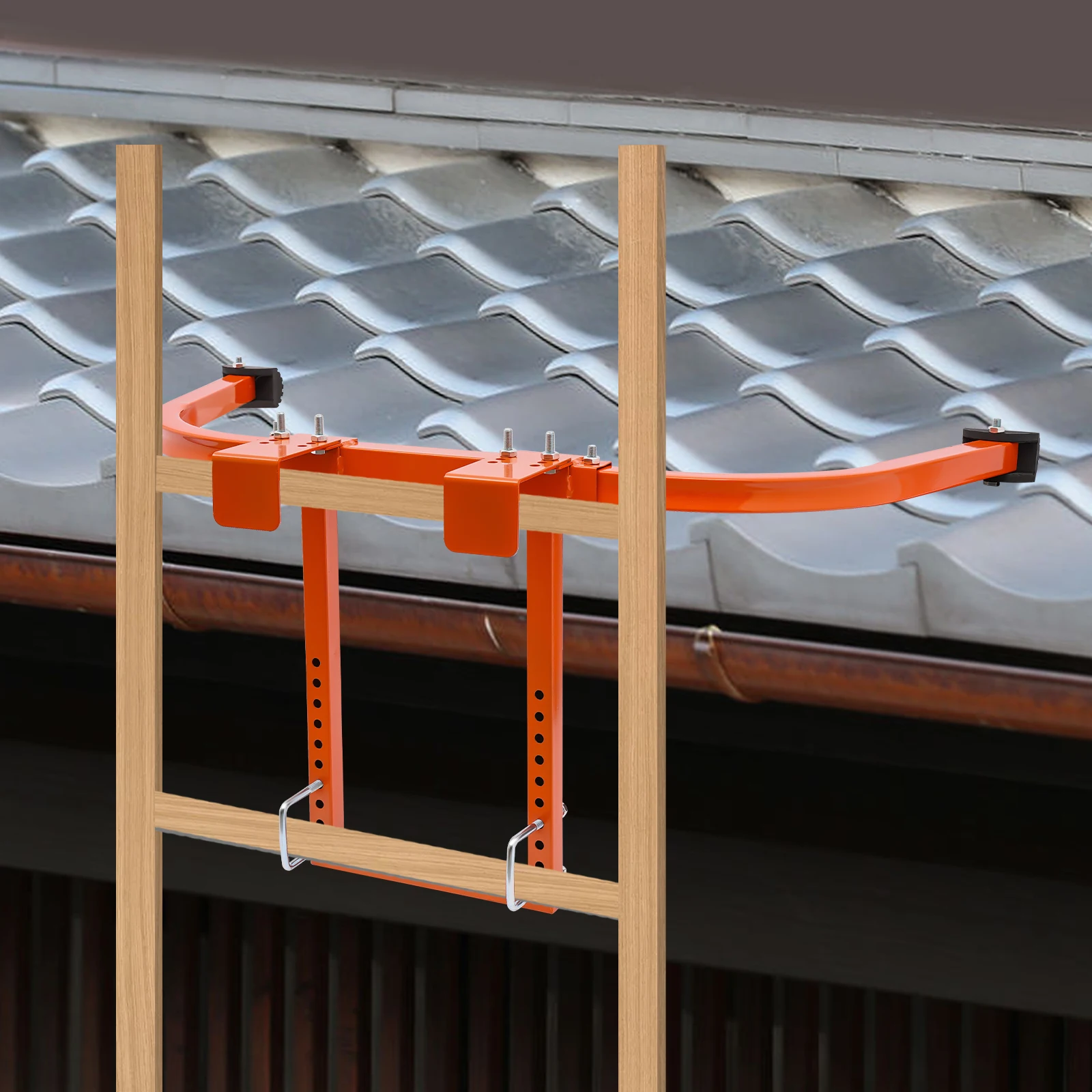 Ladder Stabilizer Accessory for Roof Gutter, Wing Span, Wall Ladder Standoff, Heavy Duty, 837.76 lbs Weight Rating