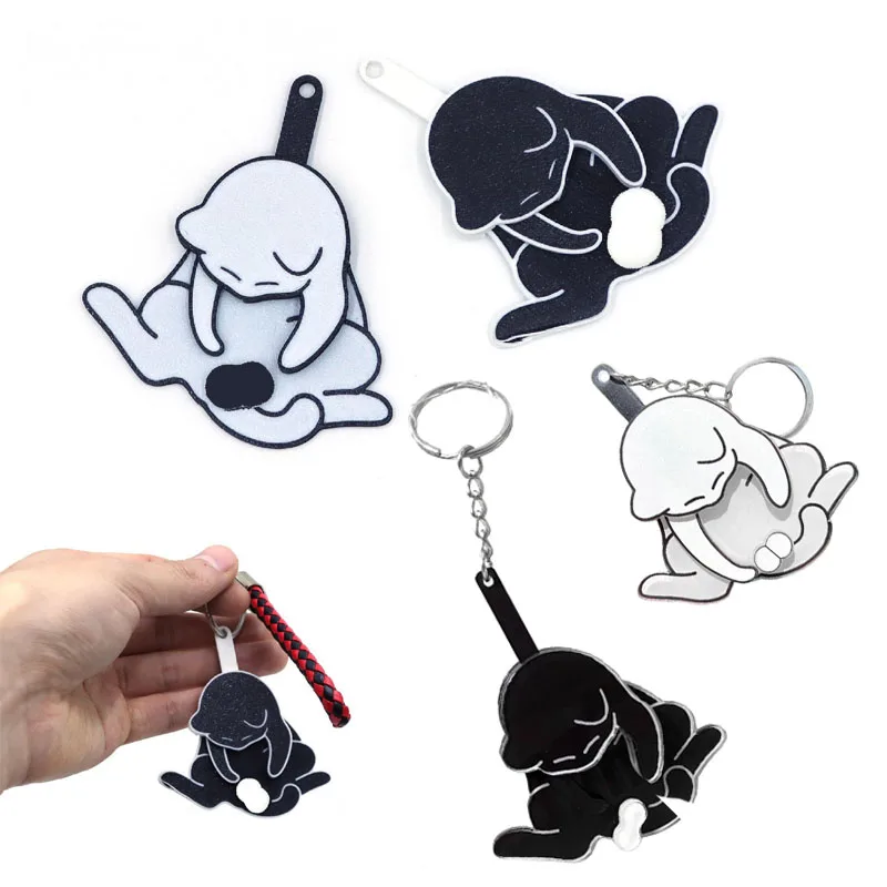 

Creative Funny Pull-out Egg Cat Keychain Pendant Cute Rotatable Cat's Balls Acrylic Bag Pendants Keyring Birthday Gift