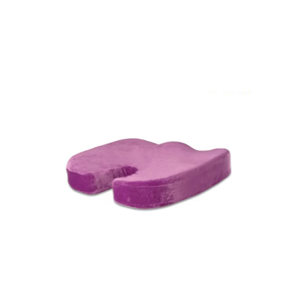 

Memory Foam Seat Cushion 45X36X7Cm Dark Purple Velour Cover Coccyx Support Chair Car Wheelchair Plane Back Pain Relief Comfort