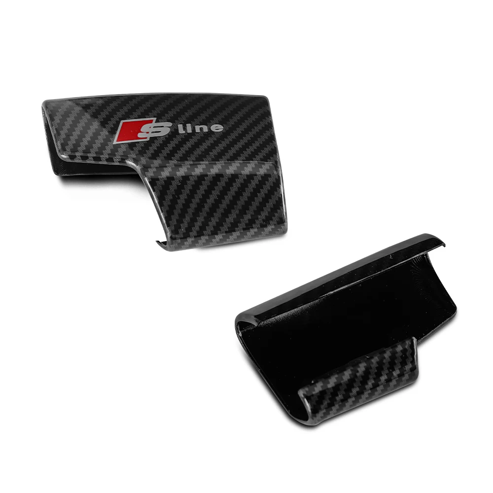 Car Gear Shift Knob Lever Cover Carbon Fiber Handle Stick Cap Decoration For Audi Sline A2 A3 A4 A5 A1 A6 Q3 Q5 Q7 B8 8P valve view 6