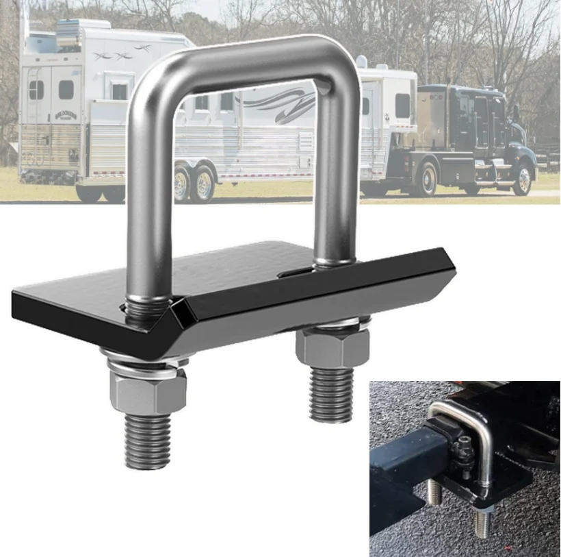 Universal U-Bolt Anti-Rattle Stabilizer Lock Heavy Duty Hitch Tightener Clamp Towing Damper Coupler For Trailer Truck Bike Racks