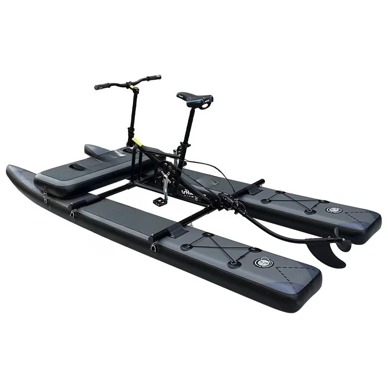 2026 New Arrival Heavy Duty Aluminum Pedal Boat High Stability PVC Inflatable Water Bike for Sea & Lake Drop Stitch Material
