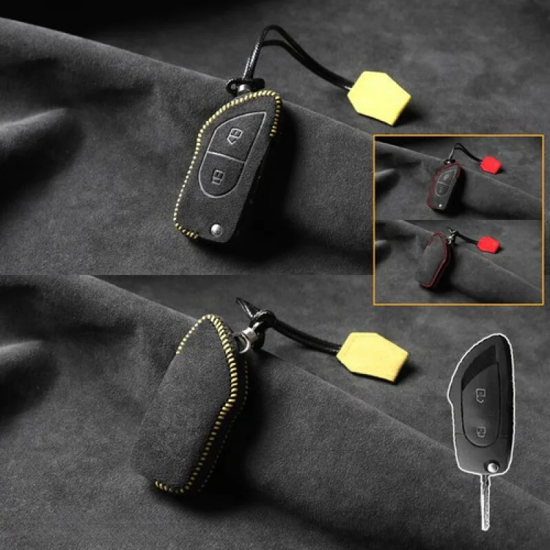 

A+ Suede Leather Car Smart Key Fob Case Cover For Lamborghini Gallardo Murcielago