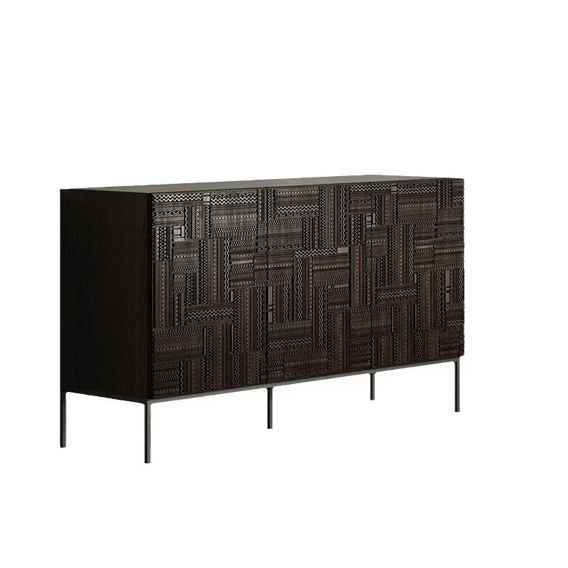 French solid wood dining side cabin et household livin g roo m carve d wall locker sof a ba ck ca binet