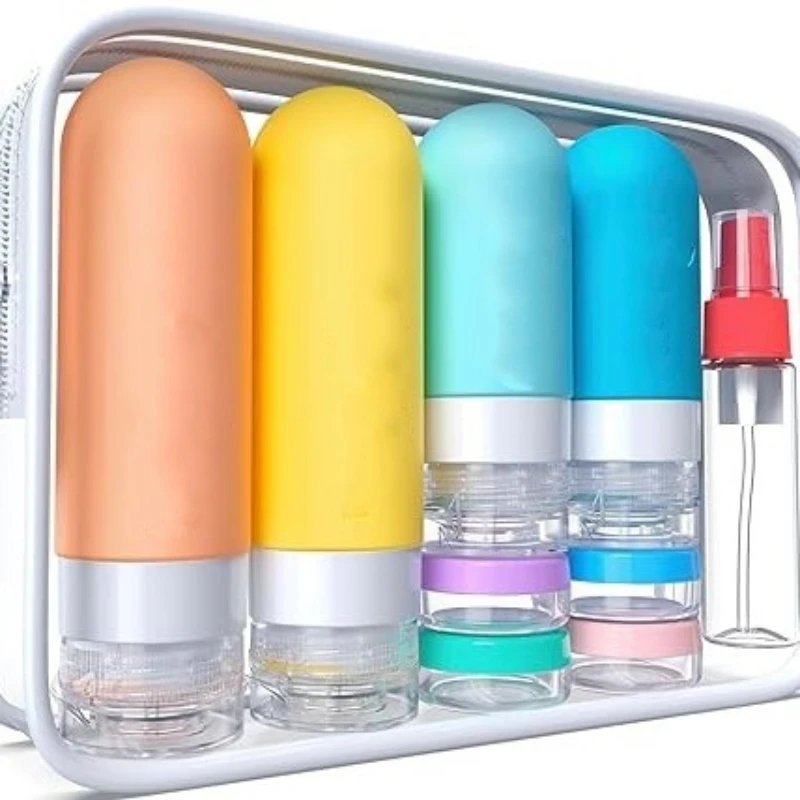 16 Pack Leak Proof Travel Bottle Set Made Of Silicone Approved Containers For Toiletries And Conditioner