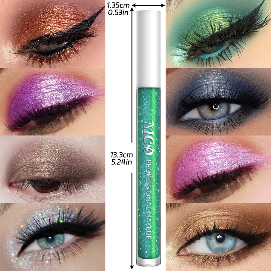 Paleta Smokey de longa duração, sombra líquida, impermeável, Shimmer & Glitter, kit de maquiagem de beleza, brilhante, 22 cores