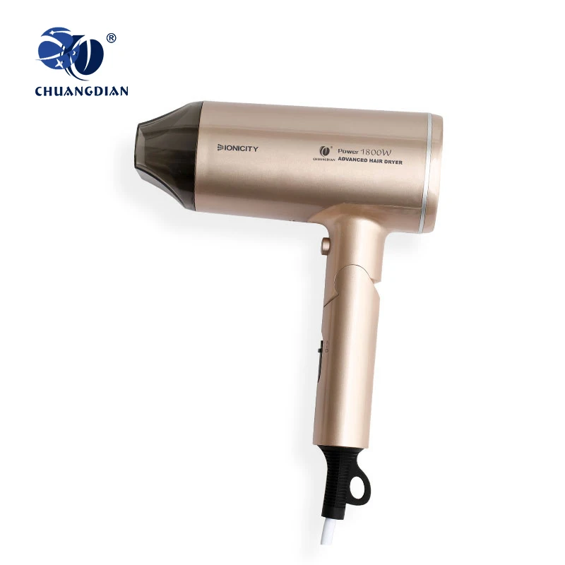 Chuangdian Wall Mounted 1800w High-speed Fold Professional Men Ionic Hair Dryer