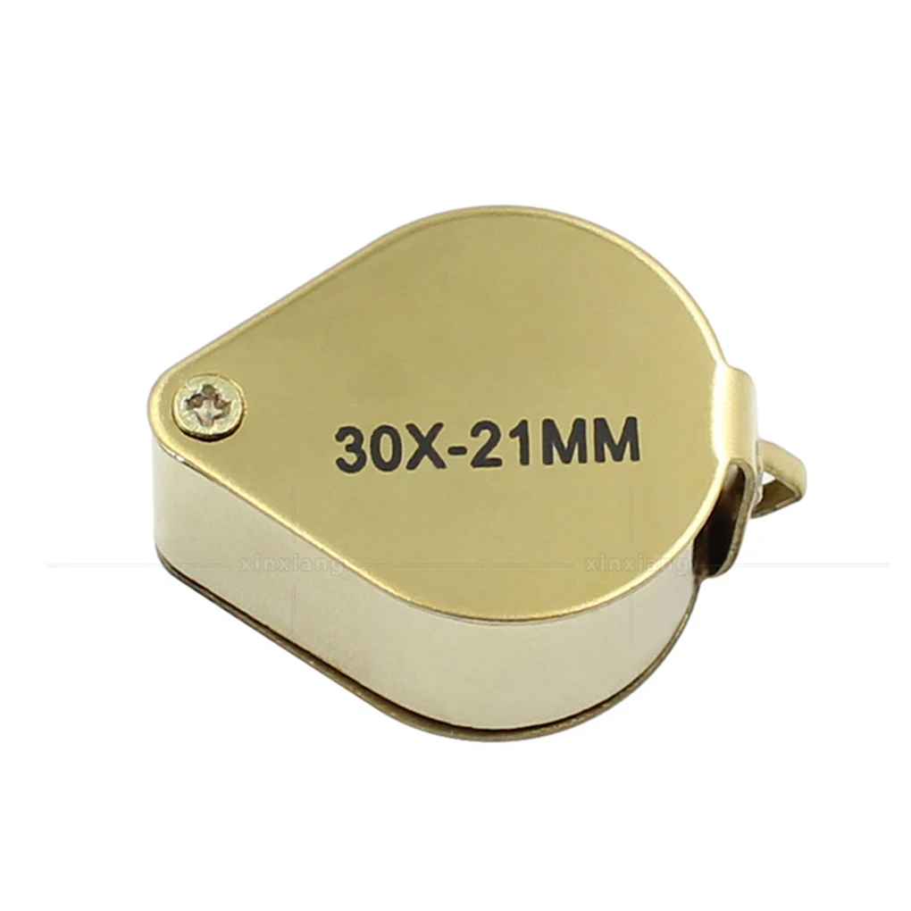 Portable 30X 21mm Jewelers Magnifier Gold Eye Loupe Jewelry Stone Magnifying Glass Mini Jeweler Eye Magnifier Accessory