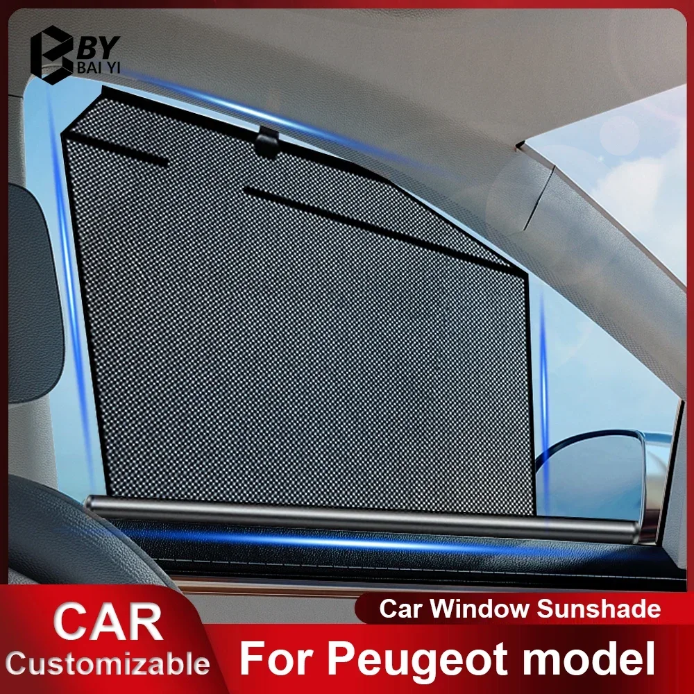 Customizable Car Sunshade For Peugeot 307 308 408 508  3008 Side Windows Automatic Retractable Sun Visor Other Car Accessories