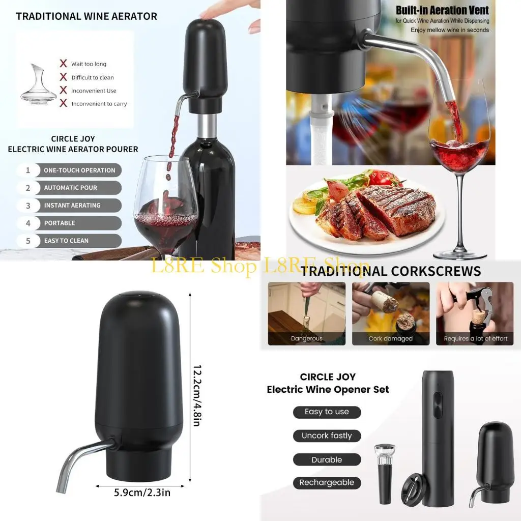 L8RE Wine Wine mở Wine Decanter phù hợp cho quà tặng Giáng sinh
