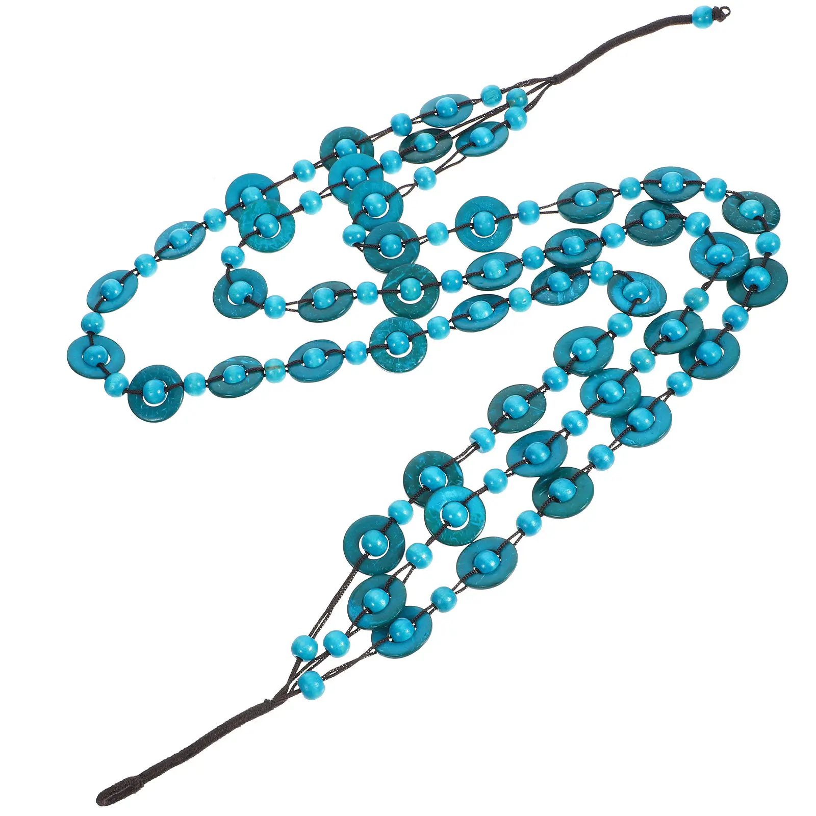 Collar de concha de coco, colgante estilo bohemio azul cielo, collar para mujer, accesorio de moda para mujer, colgante para mujer