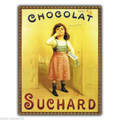SIGN METAL WALL PLAQUE CHOCOLAT SUCHARD French Retro Vintage poster Ad Print-Aluminum