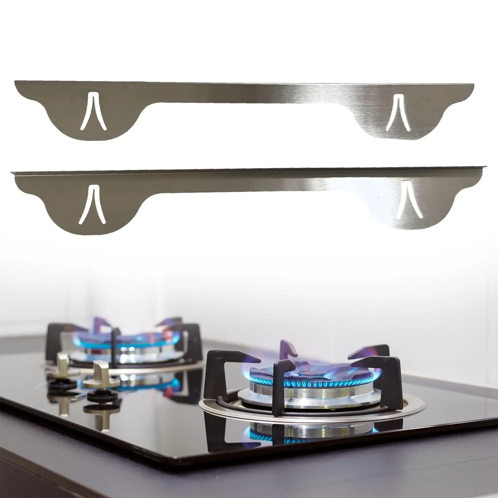 Seals Gaps Between Stovetop and Counter Stainless Steel Gap Cover Anti Spill Filler for Kitchen and Oven Area