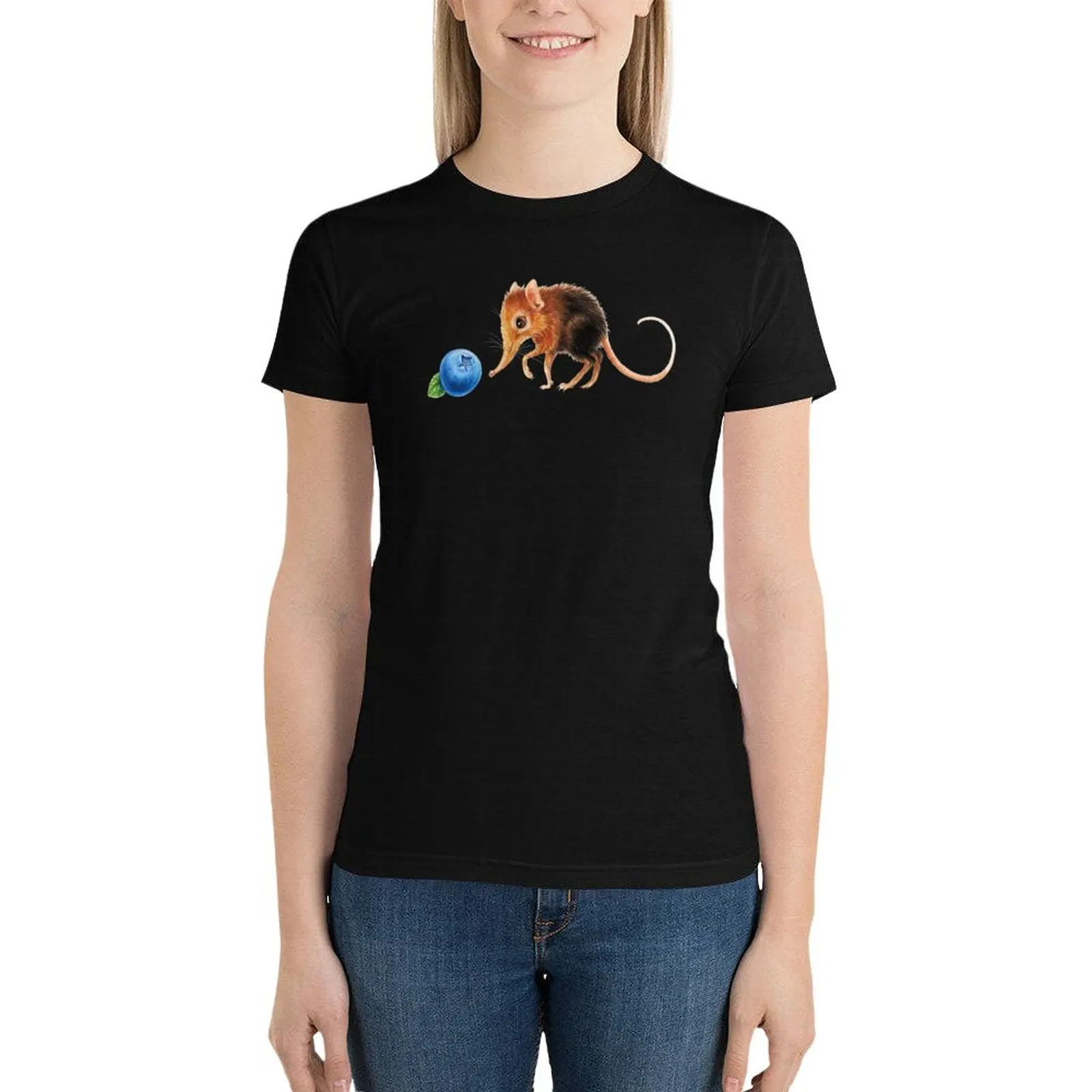 Elephant shrew by Maria Tiqwah T-Shirt shirts graphic tees Blouse Woman clothing