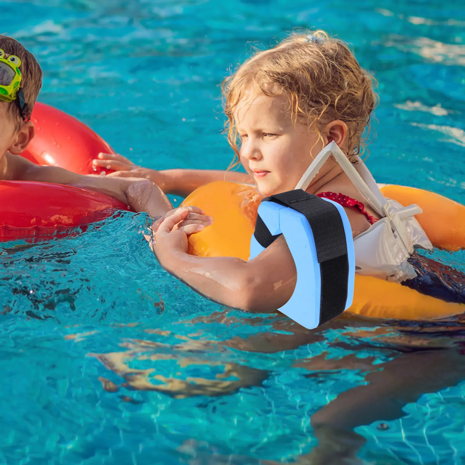 Kids Swimming Arm Bands Foam Float Rings Thickened Eva Material Adjustable Comfortable Fit Swim Learning Training Equipment