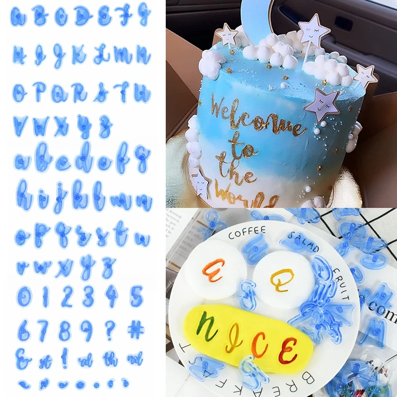 Alphabet Number Letter Cake Mold Cookies Cutter 3D Biscuit Stamp Fondant Baking Cake Embossing Mold DIY Cookie Tools Accessories