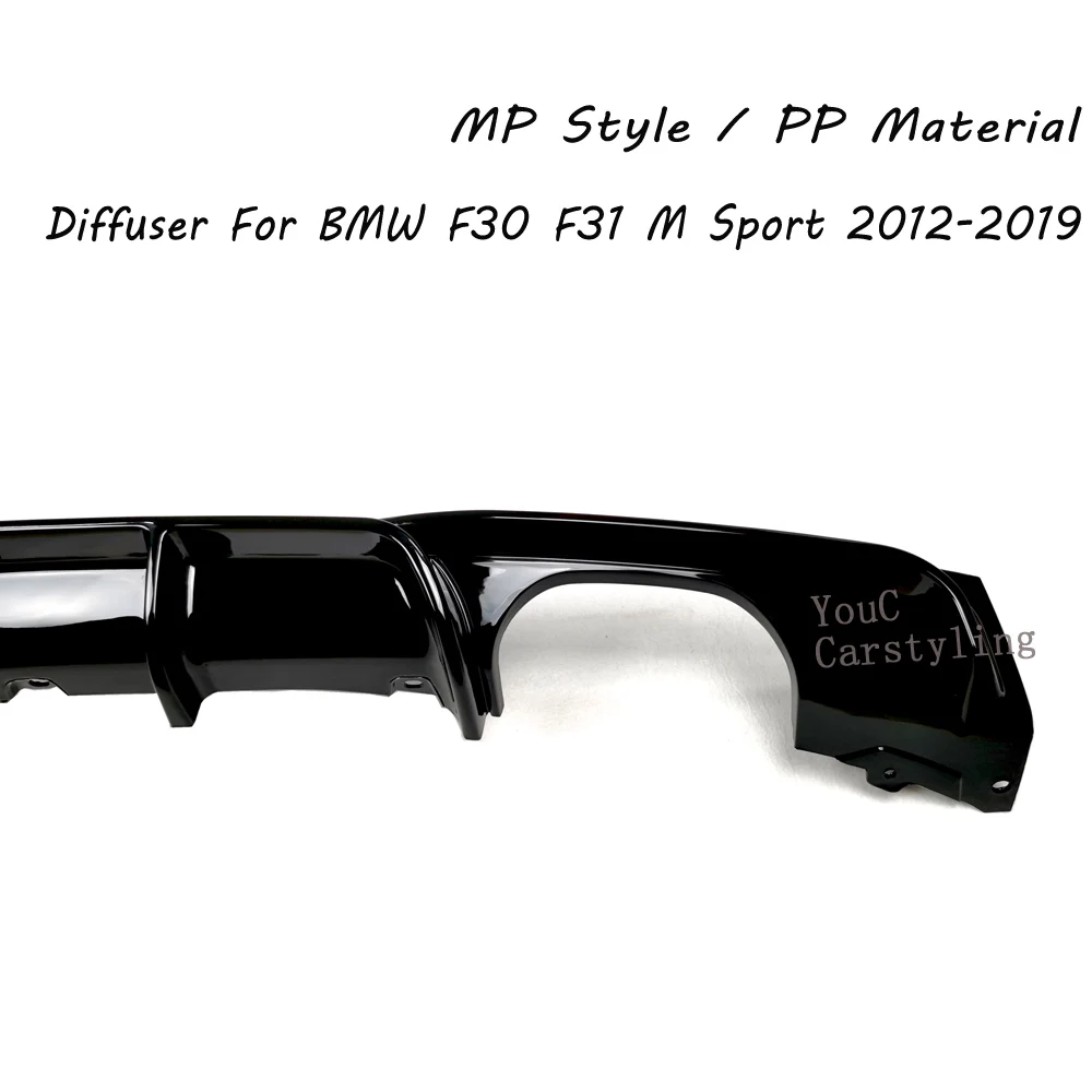 MP styl z włókna węglowego/ABS plastikowa dyfuzor tylnego zderzaka do BMW 3 serii F30 2012 - 2019 320i 328i 330i 335i pakiet sportowy M