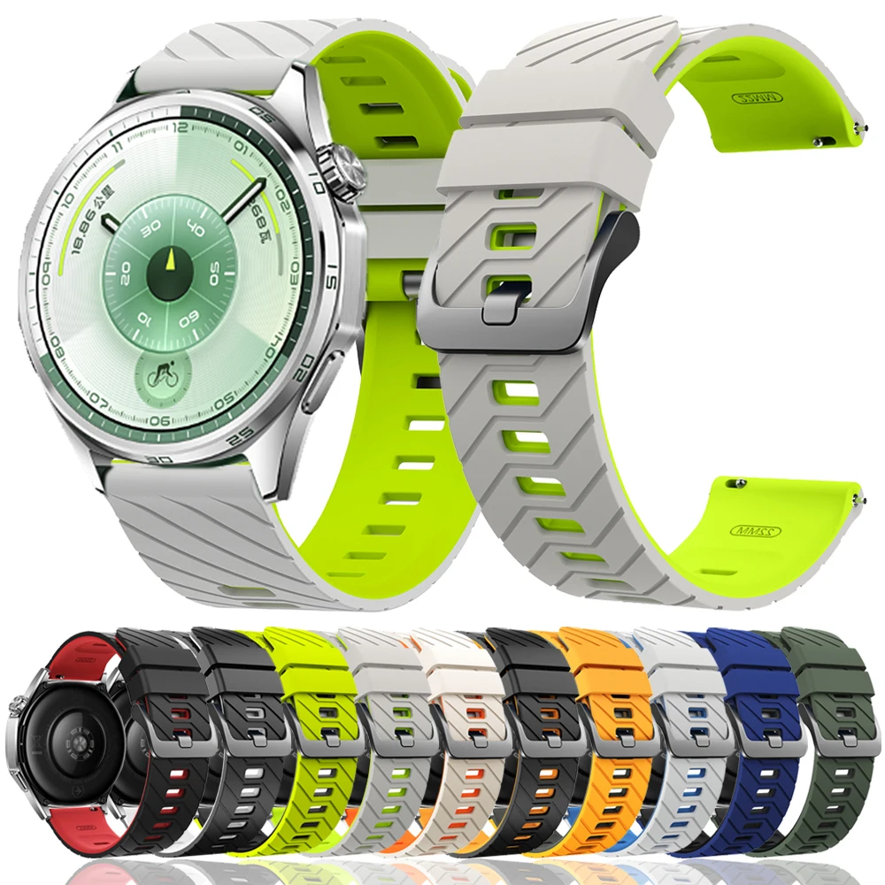 22 مللي متر سيليكون حزام لساعة هواوي GT6 GT 6 5 4 Pro/AMAZFIT BIP 6 5/Garmin Forerunner 570 Venu 4 الفرقة استبدال سوار رياضي