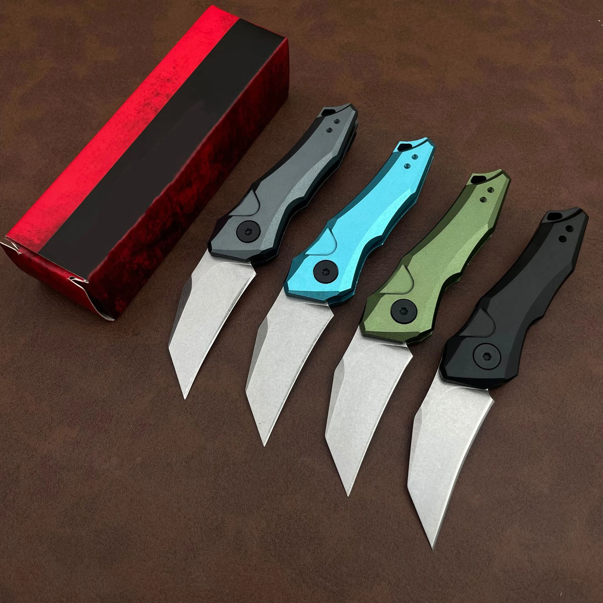 

4Models 7350 Launch 10 Folding Knife 1.9" Stonewashed CPM-154 Blade, Anodized Aluminum Handles