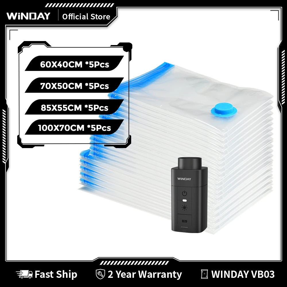 

7-размерные многоразовые вакуумные пакеты, электрический насос, мини-вакуумный упаковщик для органайзера одежды