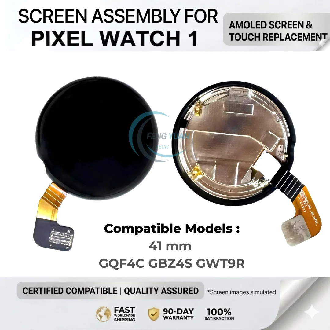 For Google Pixel Watch 1 2022 GQF4C GBZ4S GWT9R 41mm AMOLED Display Touch Screen Replacement Repair Parts