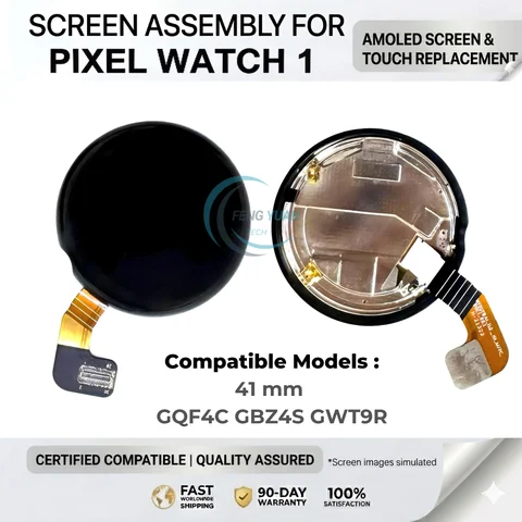For Google Pixel Watch 1 2022 GQF4C GBZ4S GWT9R 41mm AMOLED Display Touch Screen Replacement Repair Parts
