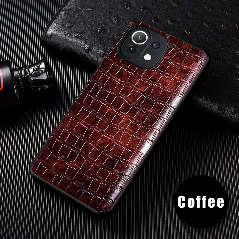 Luksusowe skórzane etui dla Xiaomi Mi 11 Lite 5G NE 11T Pro Ultra Slim Fit Premium Back Cover dla xiaomi 11 lite 5g case funda cape