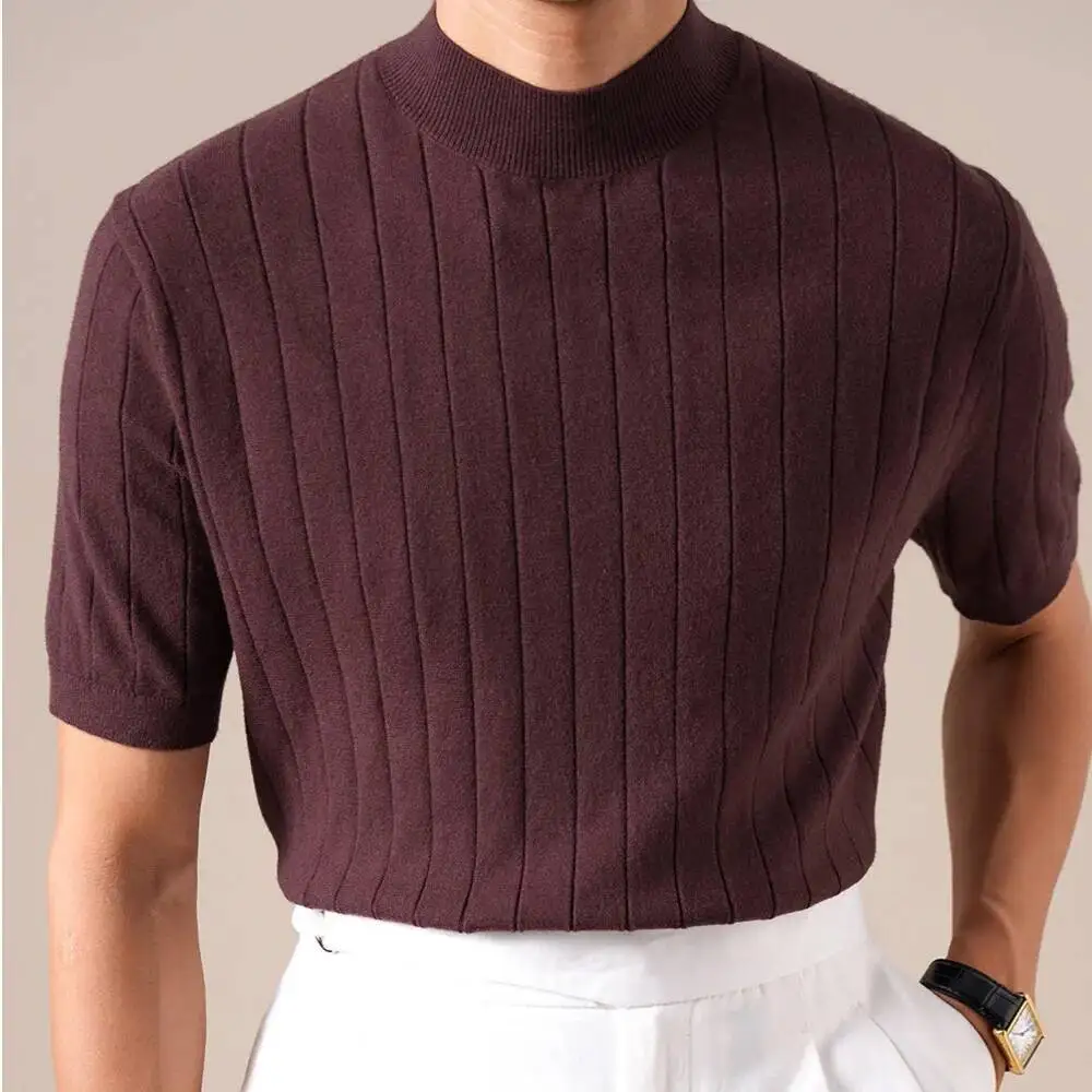 

Свитер с полуводолазкой для мужчин, пуловер, вязаный шерстяной свитер, футболка, мужская вязаная футболка, пуловер Homme Herren, осень 2023 г.