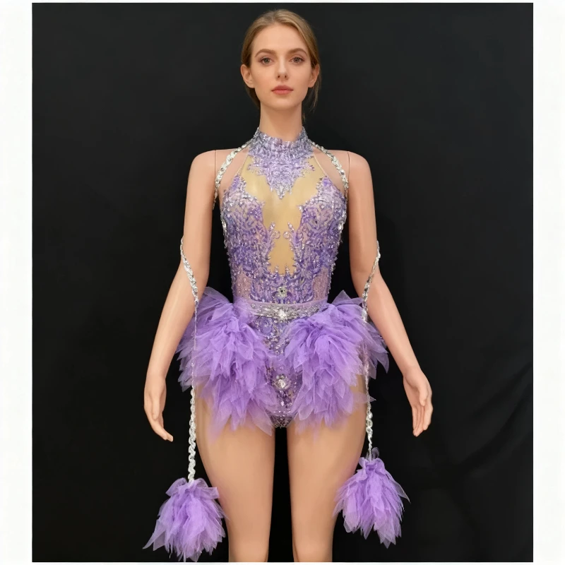 

Костюм для танцев в стиле K-pop, розовый, с бриллиантами, для клубных выступлений, сексуальный, интерактивный, X007